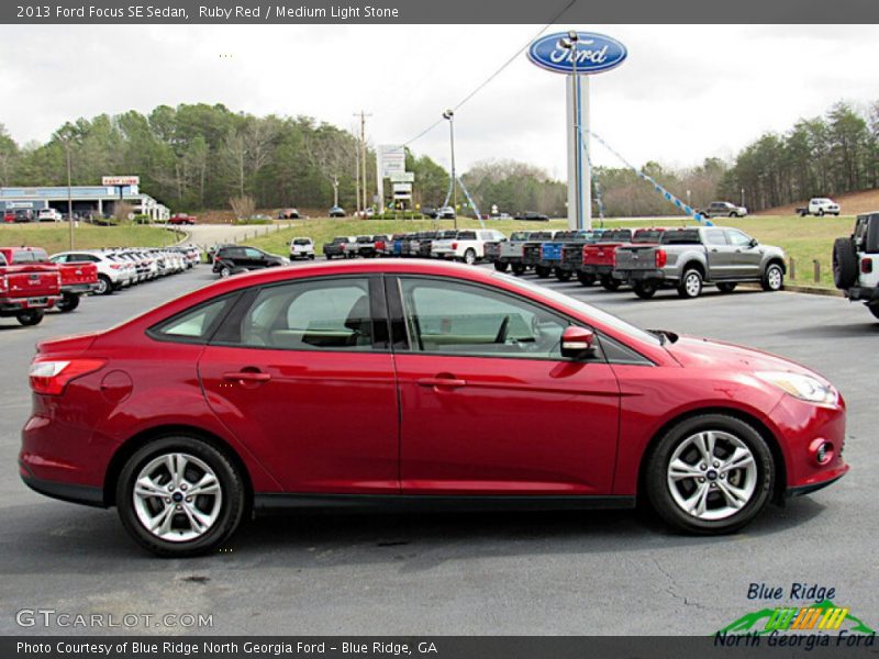 Ruby Red / Medium Light Stone 2013 Ford Focus SE Sedan