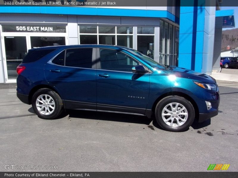 Pacific Blue Metallic / Jet Black 2021 Chevrolet Equinox LT AWD