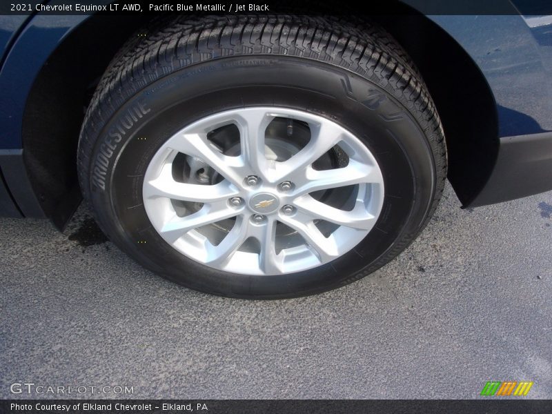 Pacific Blue Metallic / Jet Black 2021 Chevrolet Equinox LT AWD