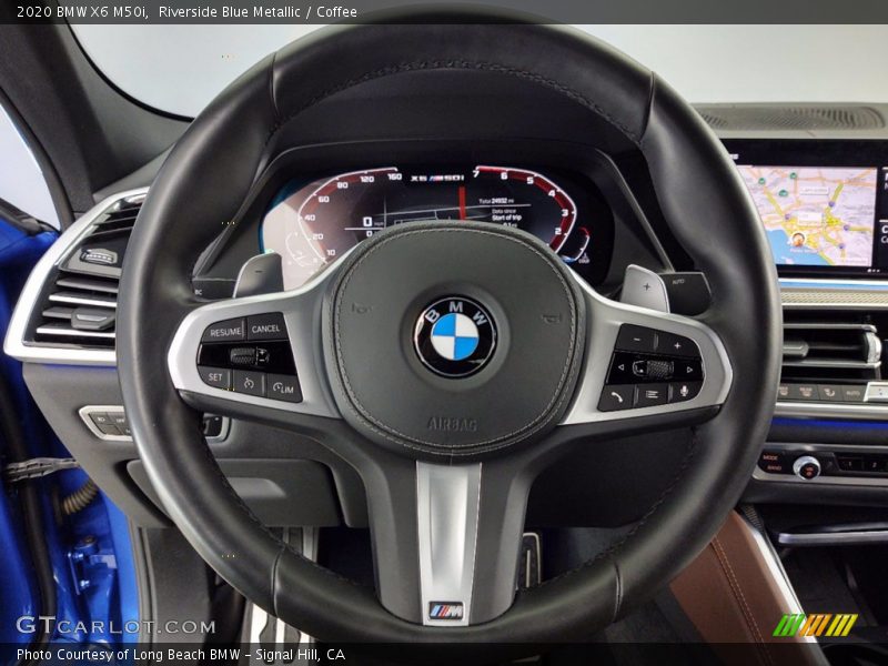 Riverside Blue Metallic / Coffee 2020 BMW X6 M50i