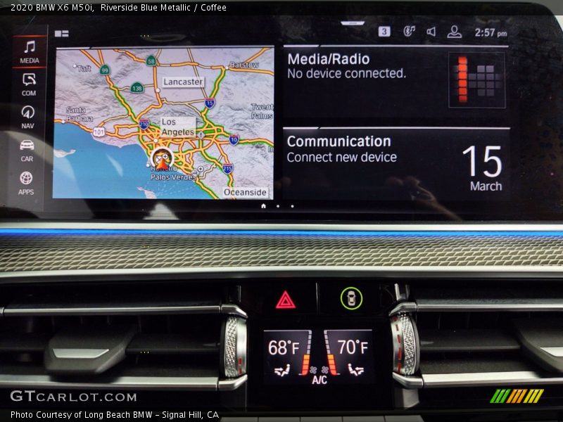 Riverside Blue Metallic / Coffee 2020 BMW X6 M50i