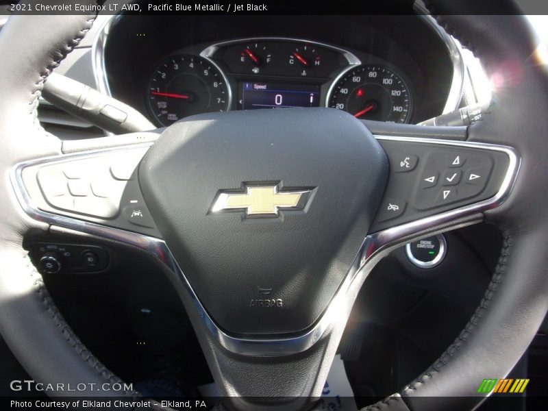 Pacific Blue Metallic / Jet Black 2021 Chevrolet Equinox LT AWD