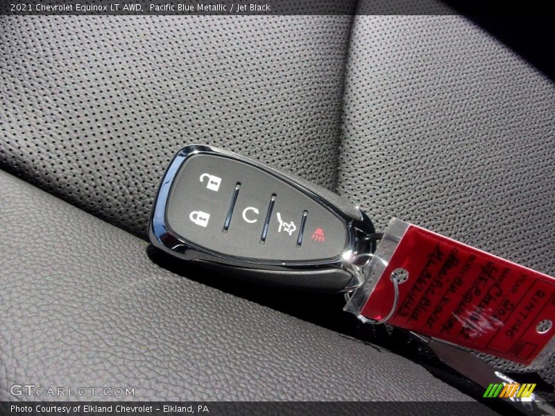 Pacific Blue Metallic / Jet Black 2021 Chevrolet Equinox LT AWD