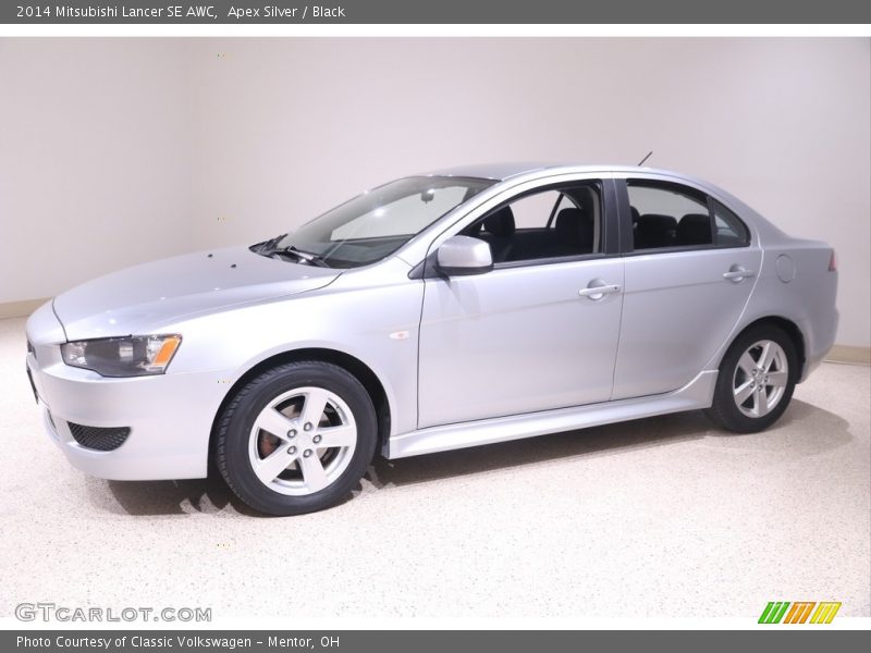 Apex Silver / Black 2014 Mitsubishi Lancer SE AWC