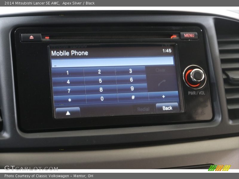 Apex Silver / Black 2014 Mitsubishi Lancer SE AWC