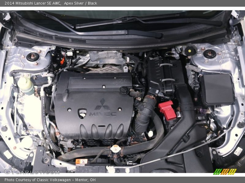 Apex Silver / Black 2014 Mitsubishi Lancer SE AWC
