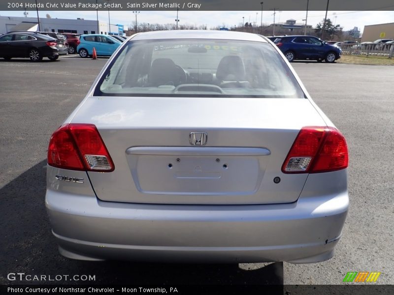Satin Silver Metallic / Gray 2004 Honda Civic Value Package Sedan