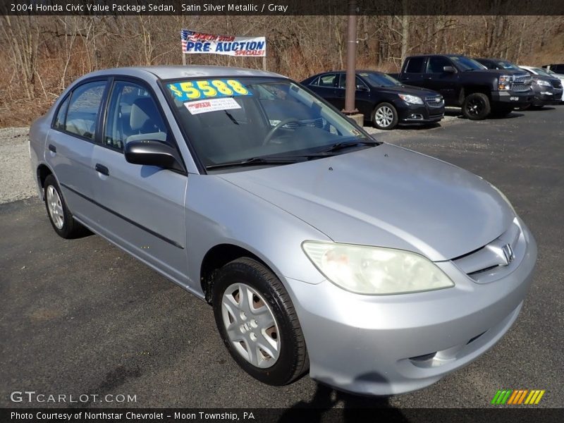 Satin Silver Metallic / Gray 2004 Honda Civic Value Package Sedan