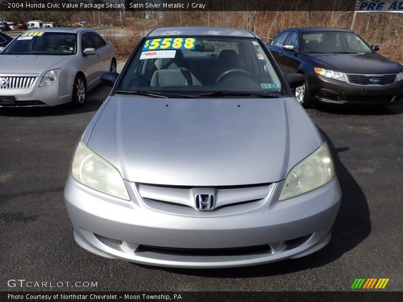 Satin Silver Metallic / Gray 2004 Honda Civic Value Package Sedan