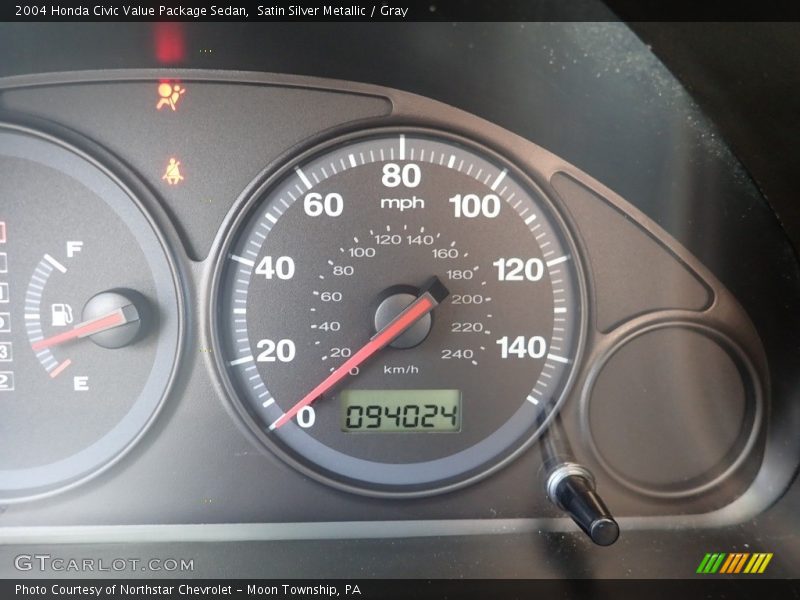 Satin Silver Metallic / Gray 2004 Honda Civic Value Package Sedan