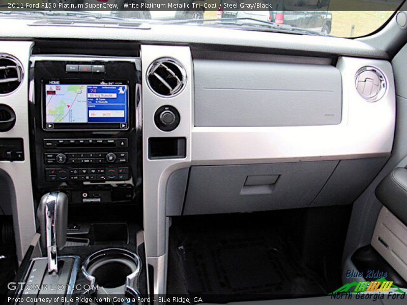 White Platinum Metallic Tri-Coat / Steel Gray/Black 2011 Ford F150 Platinum SuperCrew