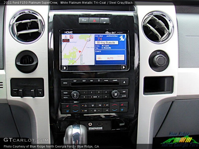 White Platinum Metallic Tri-Coat / Steel Gray/Black 2011 Ford F150 Platinum SuperCrew