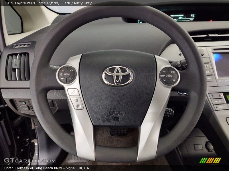 Black / Misty Gray 2015 Toyota Prius Three Hybrid