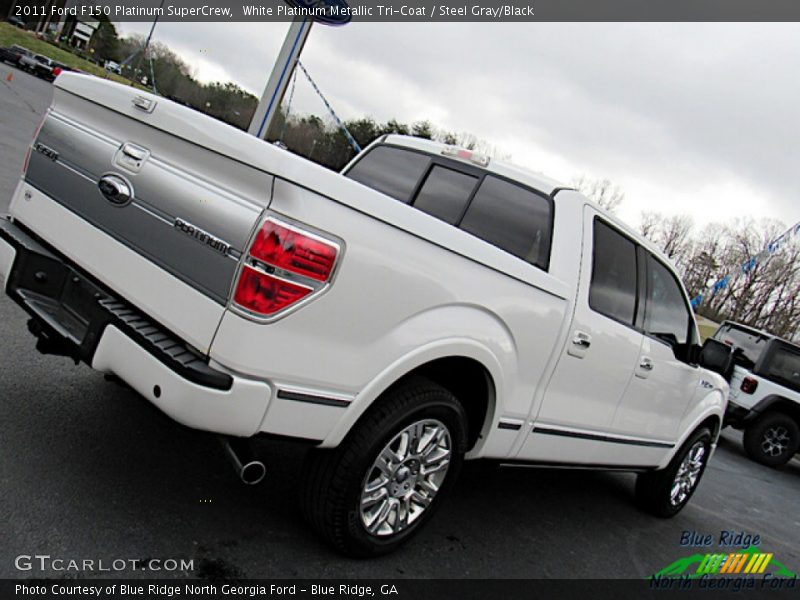 White Platinum Metallic Tri-Coat / Steel Gray/Black 2011 Ford F150 Platinum SuperCrew