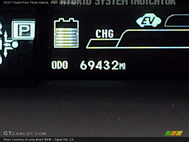 Black / Misty Gray 2015 Toyota Prius Three Hybrid