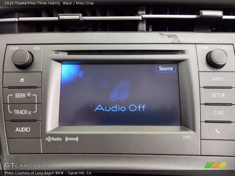 Black / Misty Gray 2015 Toyota Prius Three Hybrid