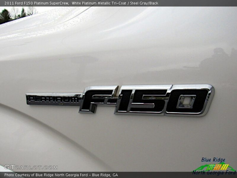 White Platinum Metallic Tri-Coat / Steel Gray/Black 2011 Ford F150 Platinum SuperCrew