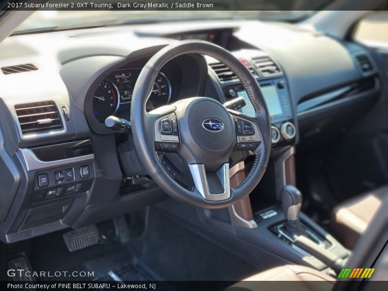 Dark Gray Metallic / Saddle Brown 2017 Subaru Forester 2.0XT Touring