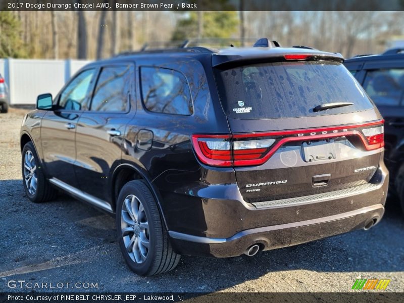 Bomber Brown Pearl / Black 2017 Dodge Durango Citadel AWD