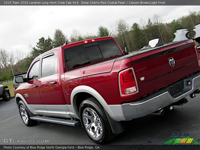 Deep Cherry Red Crystal Pearl / Canyon Brown/Light Frost 2015 Ram 1500 Laramie Long Horn Crew Cab 4x4