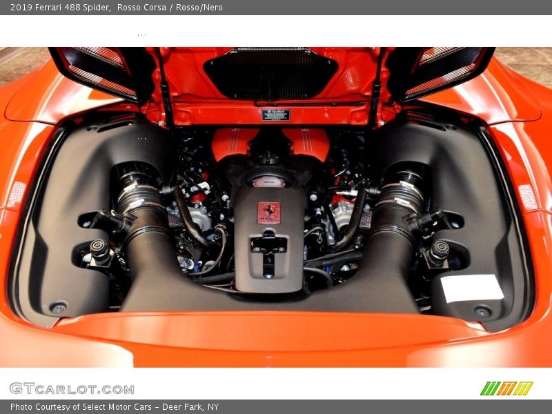  2019 488 Spider Engine - 3.9 Liter Twin-Turbocharged DOHC 32-Valve VVT V8