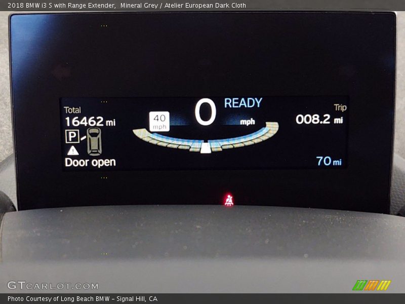 Mineral Grey / Atelier European Dark Cloth 2018 BMW i3 S with Range Extender