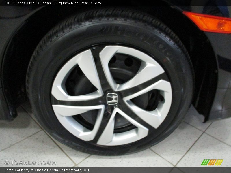 Burgundy Night Pearl / Gray 2018 Honda Civic LX Sedan