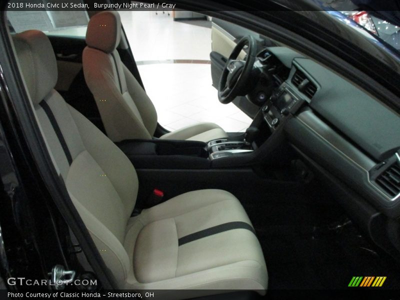 Burgundy Night Pearl / Gray 2018 Honda Civic LX Sedan