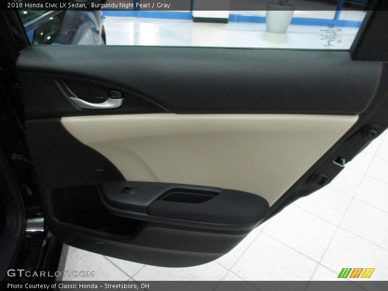 Burgundy Night Pearl / Gray 2018 Honda Civic LX Sedan