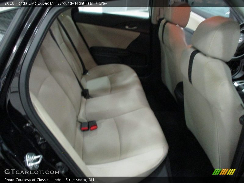 Burgundy Night Pearl / Gray 2018 Honda Civic LX Sedan