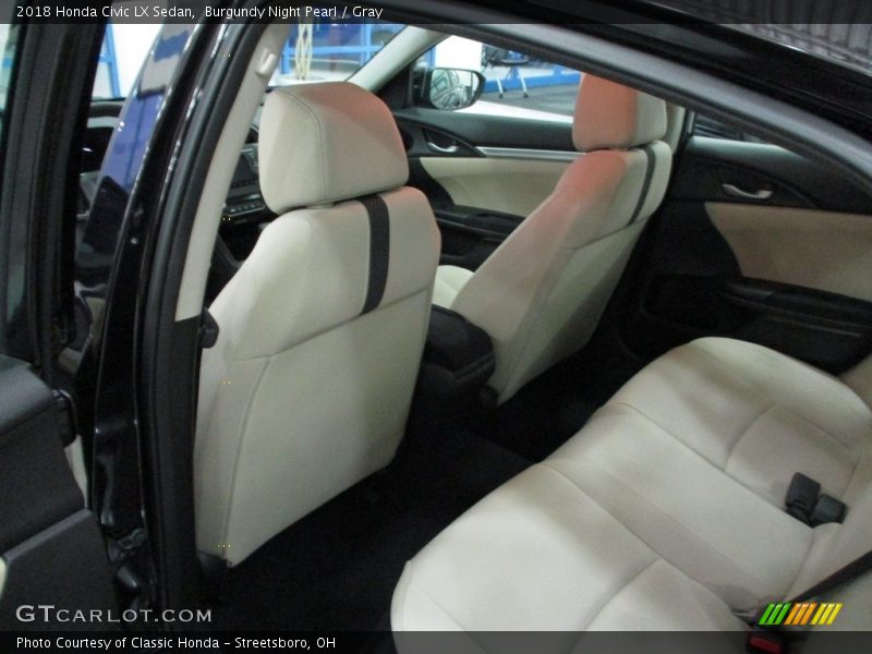 Burgundy Night Pearl / Gray 2018 Honda Civic LX Sedan