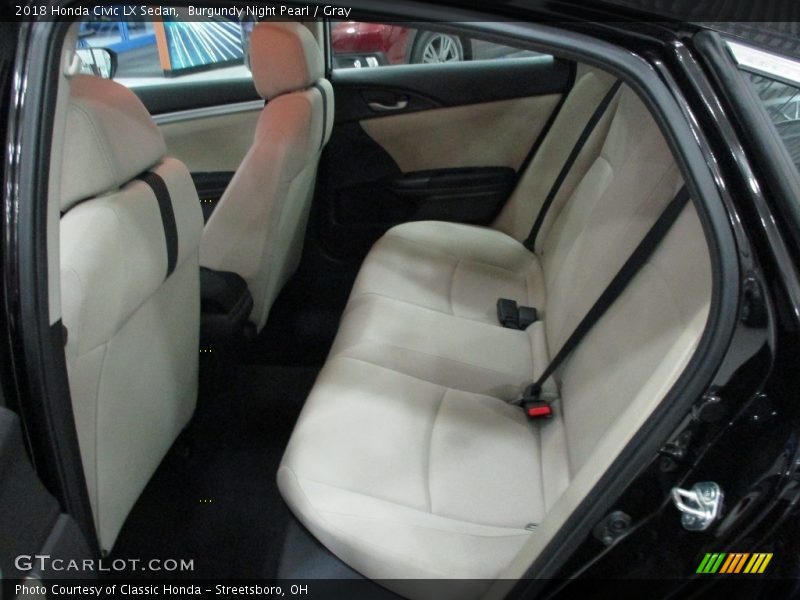 Burgundy Night Pearl / Gray 2018 Honda Civic LX Sedan