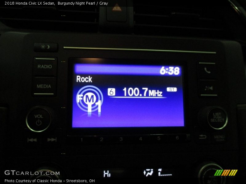 Burgundy Night Pearl / Gray 2018 Honda Civic LX Sedan