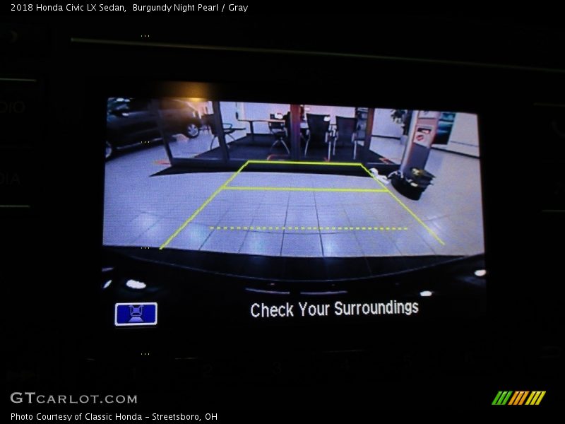 Burgundy Night Pearl / Gray 2018 Honda Civic LX Sedan