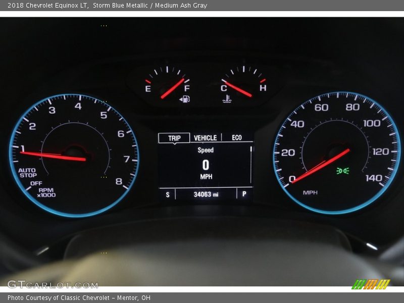 Storm Blue Metallic / Medium Ash Gray 2018 Chevrolet Equinox LT