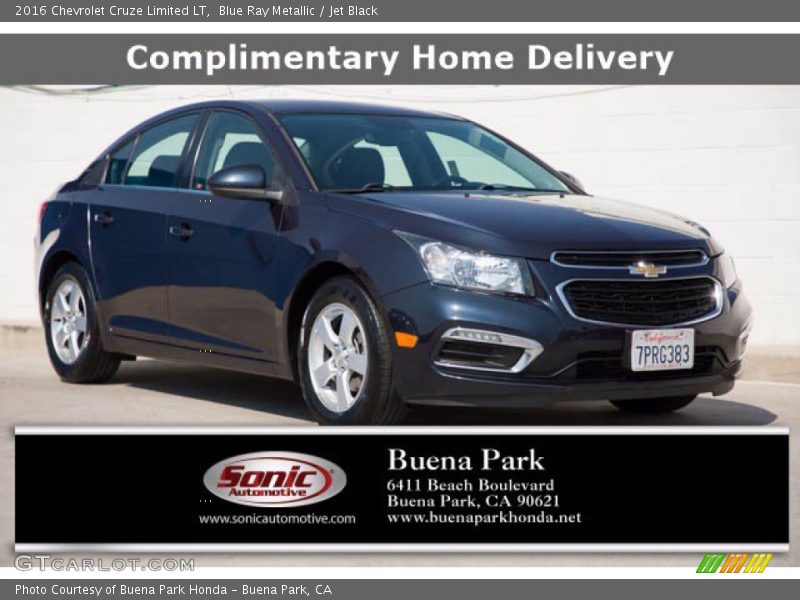 Blue Ray Metallic / Jet Black 2016 Chevrolet Cruze Limited LT