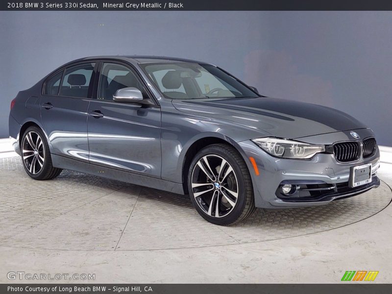 Mineral Grey Metallic / Black 2018 BMW 3 Series 330i Sedan