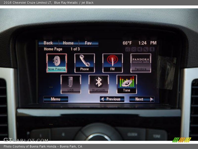 Blue Ray Metallic / Jet Black 2016 Chevrolet Cruze Limited LT