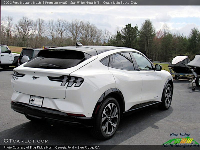 Star White Metallic Tri-Coat / Light Space Gray 2021 Ford Mustang Mach-E Premium eAWD