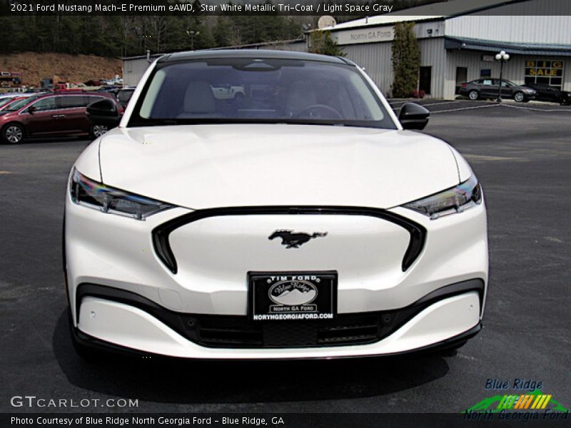 Star White Metallic Tri-Coat / Light Space Gray 2021 Ford Mustang Mach-E Premium eAWD