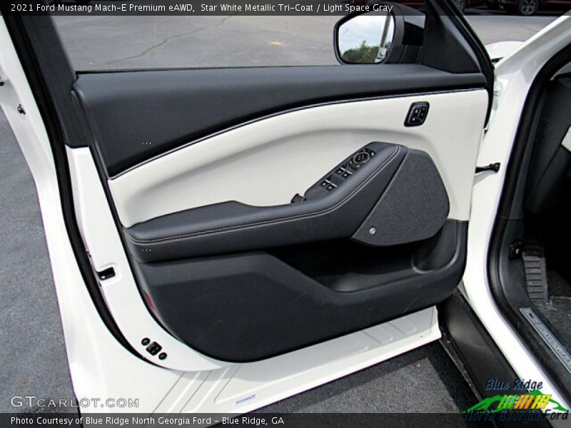 Star White Metallic Tri-Coat / Light Space Gray 2021 Ford Mustang Mach-E Premium eAWD