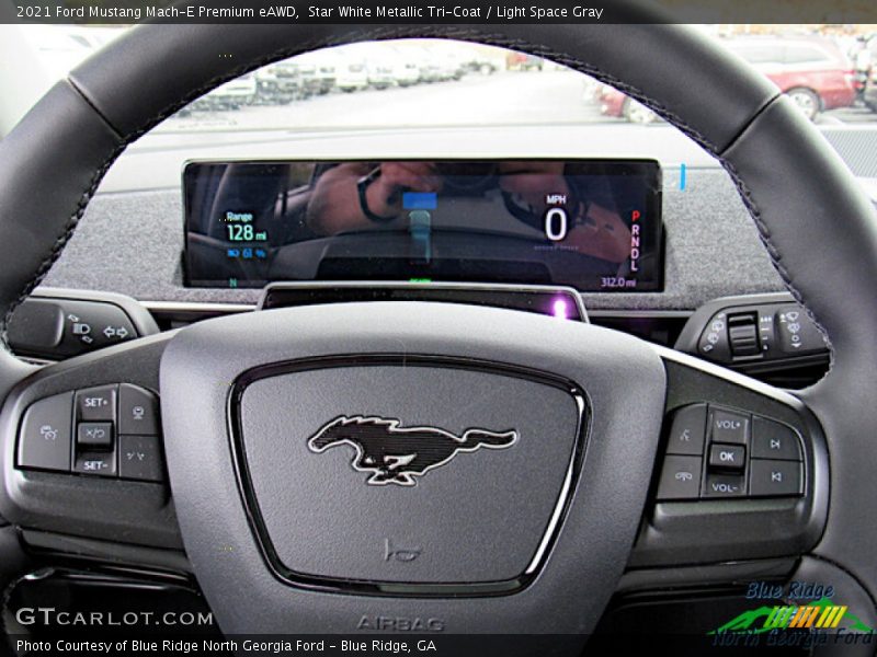 Star White Metallic Tri-Coat / Light Space Gray 2021 Ford Mustang Mach-E Premium eAWD