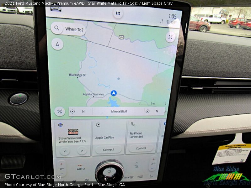 Star White Metallic Tri-Coat / Light Space Gray 2021 Ford Mustang Mach-E Premium eAWD