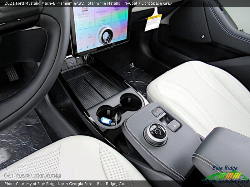 Star White Metallic Tri-Coat / Light Space Gray 2021 Ford Mustang Mach-E Premium eAWD