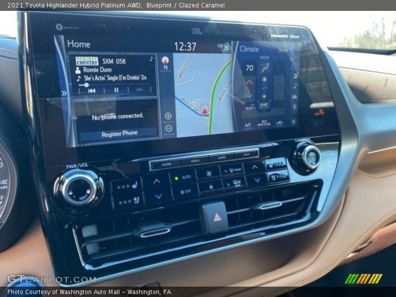 Blueprint / Glazed Caramel 2021 Toyota Highlander Hybrid Platinum AWD