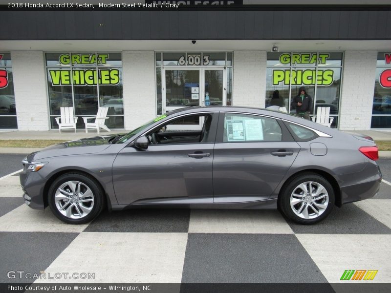 Modern Steel Metallic / Gray 2018 Honda Accord LX Sedan