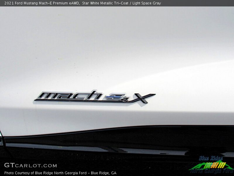 Star White Metallic Tri-Coat / Light Space Gray 2021 Ford Mustang Mach-E Premium eAWD