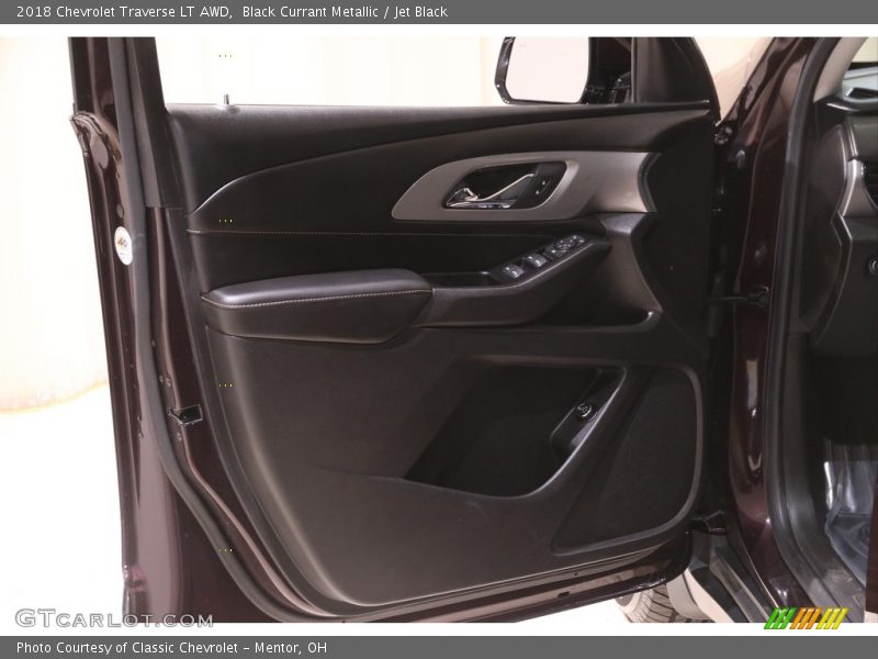 Black Currant Metallic / Jet Black 2018 Chevrolet Traverse LT AWD