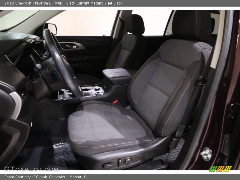 Black Currant Metallic / Jet Black 2018 Chevrolet Traverse LT AWD