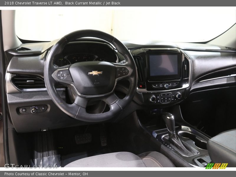 Black Currant Metallic / Jet Black 2018 Chevrolet Traverse LT AWD